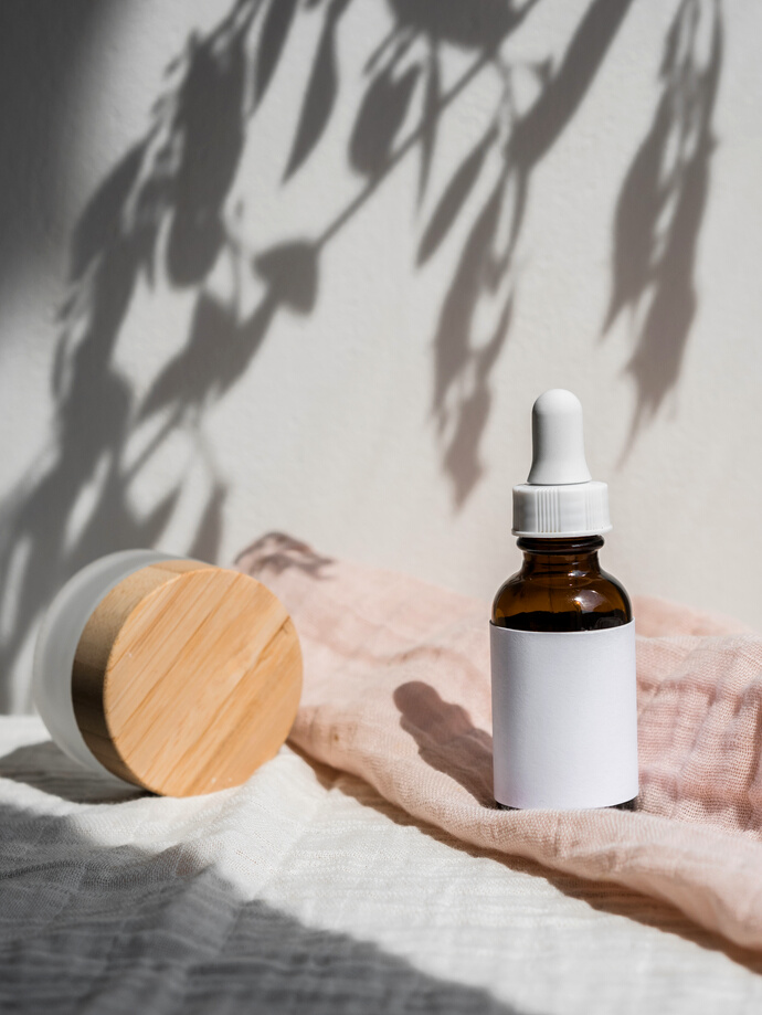 Close-Up Shot of Skin Care Products
